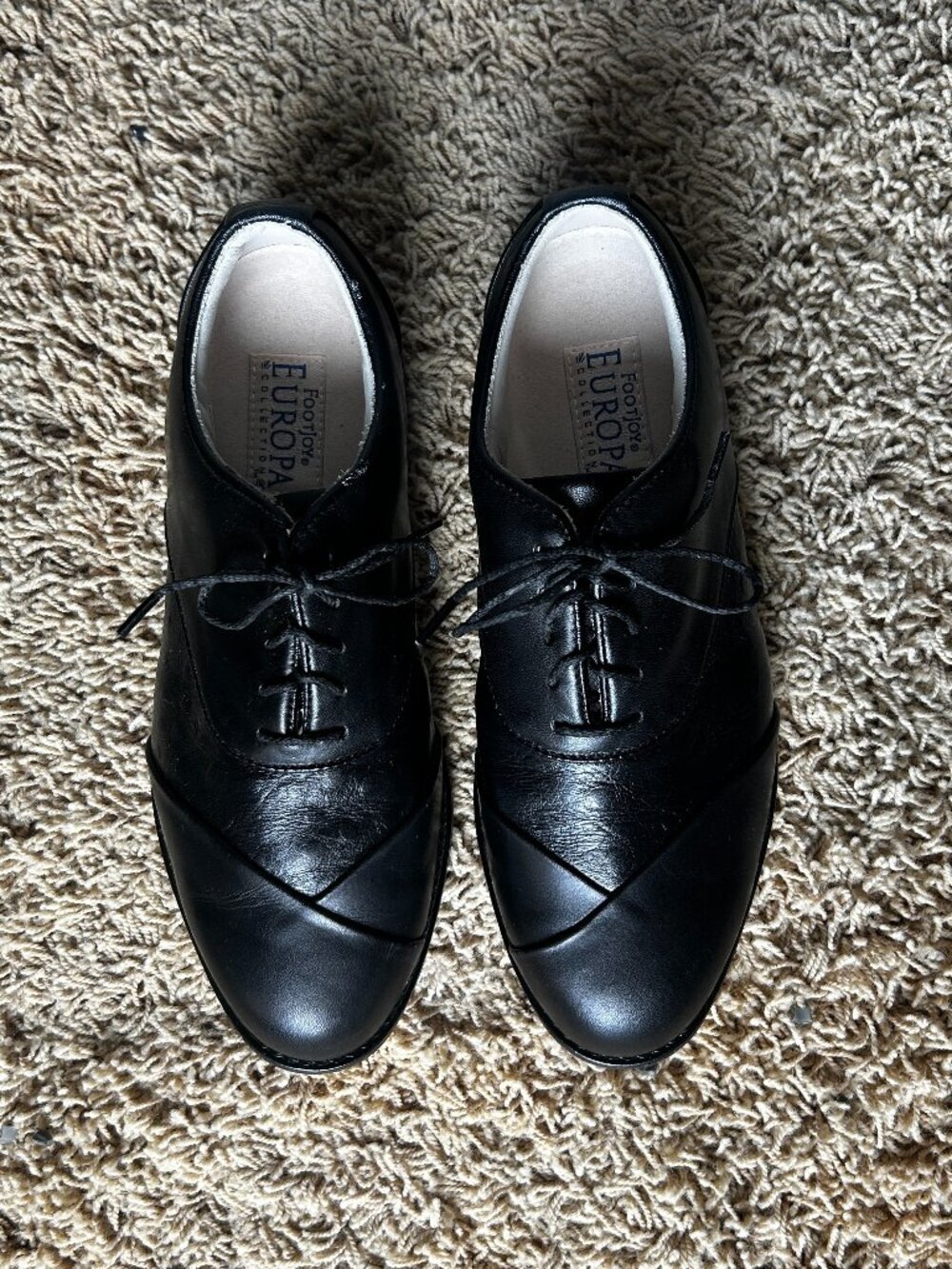 FootJoy Europa Golf Shoes Size 6.5 M Womens Black Leather Great Condition!